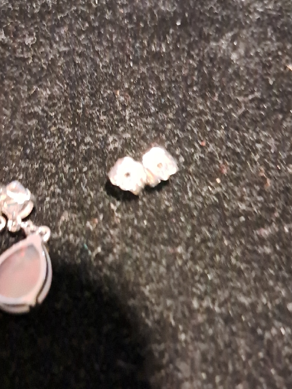 Opal Teardrop Drop Earrings - Pink Opal Look - Picture 2 of 3